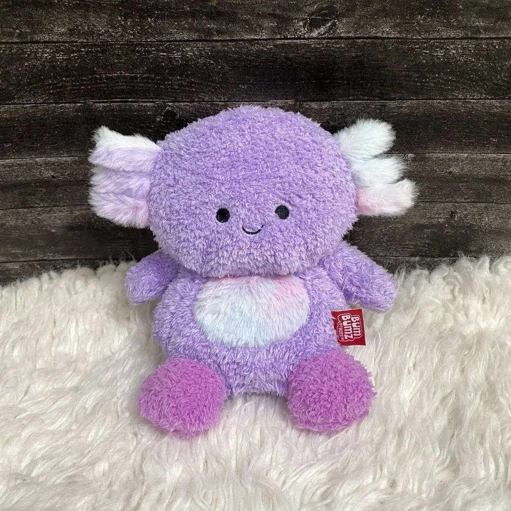 BUMBUMZ PURPLE AXOLOTL PLUSH STUFFED ANIMAL TOY SEA AQUATIC PASTEL ADORABLE TOY